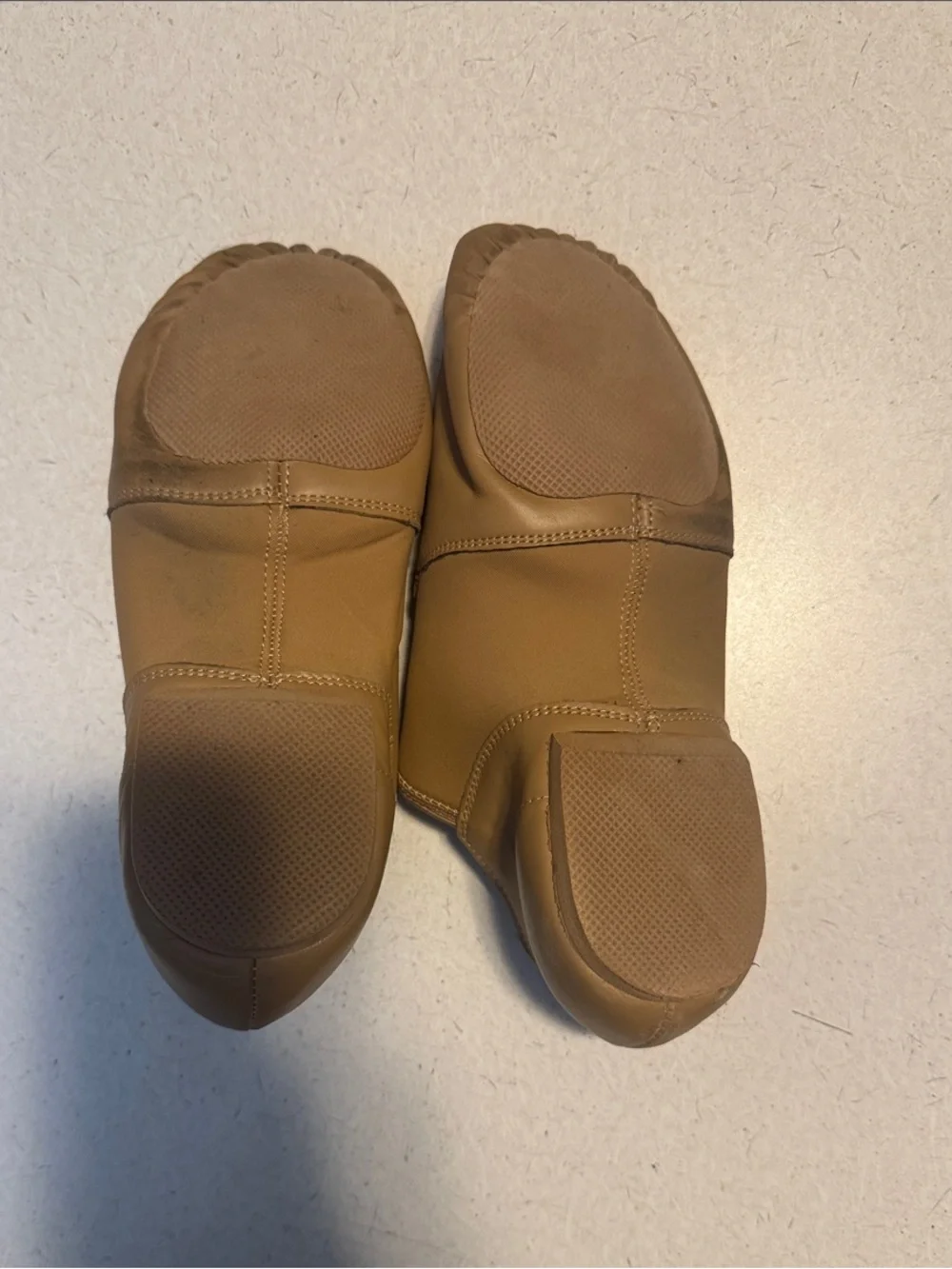 Weissman Taupe Leather Slip-On Dance Shoe